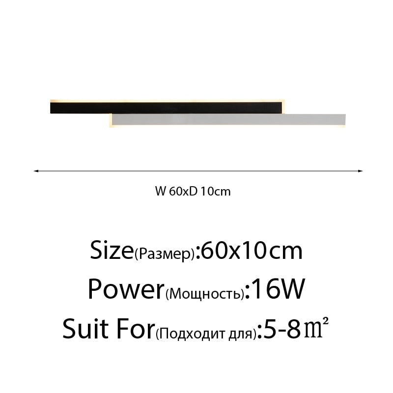 Aluminum LED Wall Lights For Bedside Stairway Foyer Kitchen Gallery Office Living Room Restaurant Indoor Simple Home Fixtures - homemotto