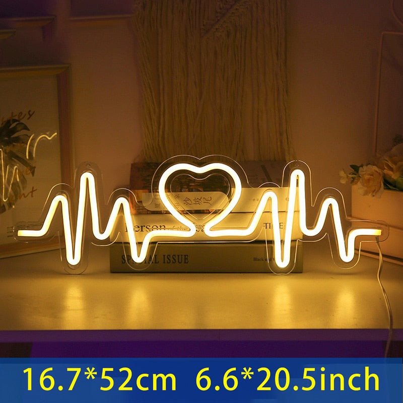 Heartbeat Neon Sign | Homemotto - homemotto
