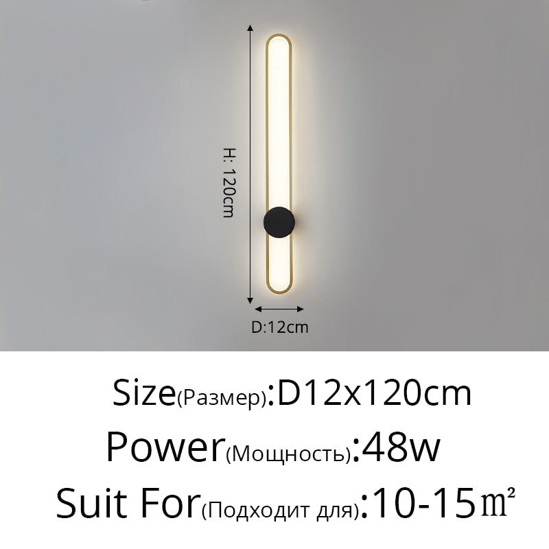Long Wall Light For Bedroom Living Room Surface mounted background Room Decor Wall indoor Lighting Fixture support dropshipping - homemotto