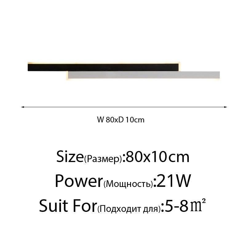 Aluminum LED Wall Lights For Bedside Stairway Foyer Kitchen Gallery Office Living Room Restaurant Indoor Simple Home Fixtures - homemotto
