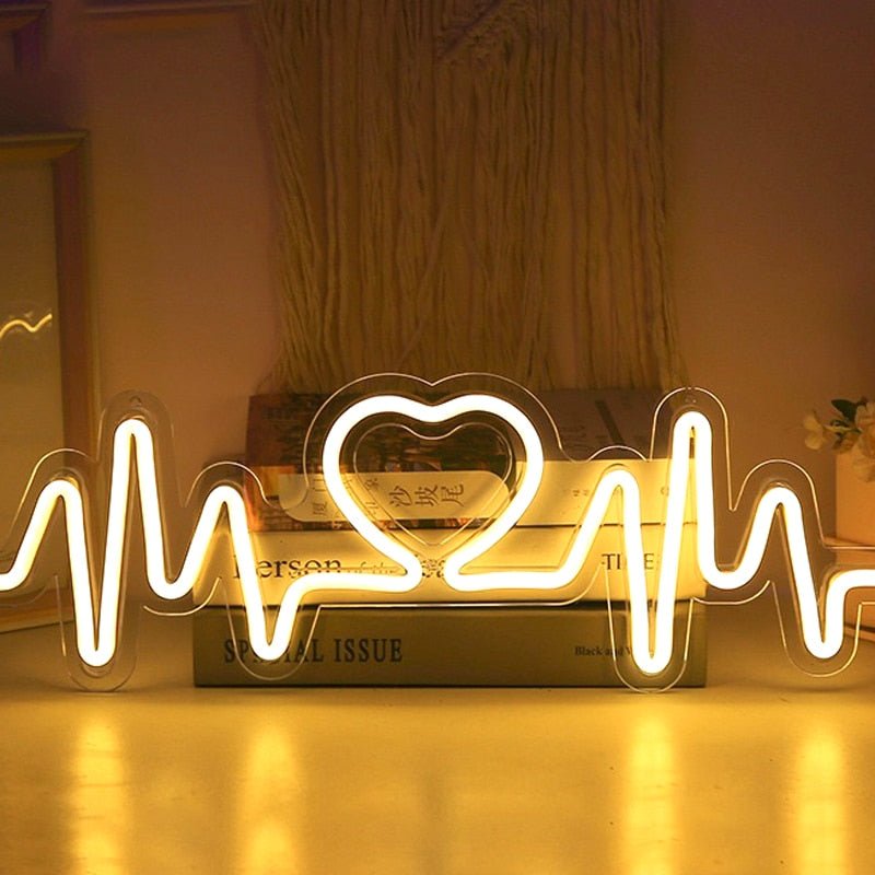 Heartbeat Neon Sign | Homemotto - homemotto