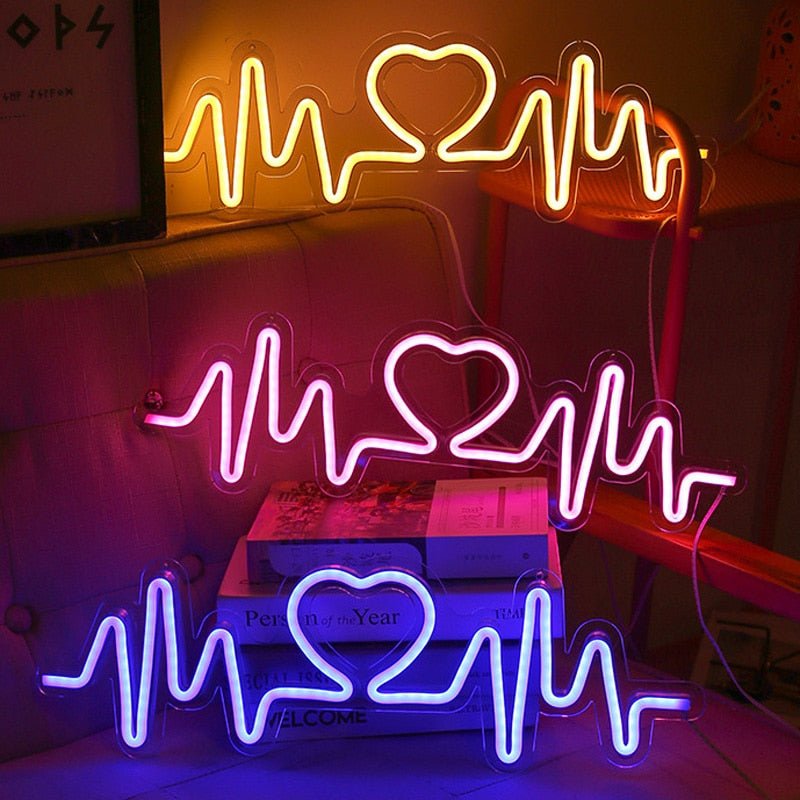 Heartbeat Neon Sign | Homemotto - homemotto