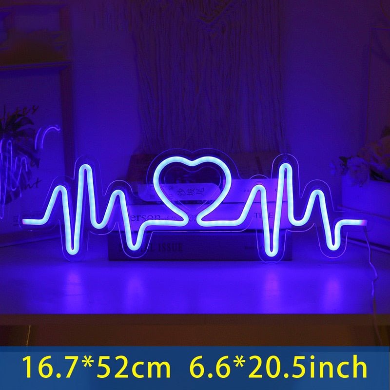 Heartbeat Neon Sign | Homemotto - homemotto