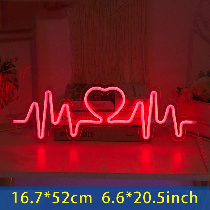 Heartbeat Neon Sign | Homemotto - homemotto
