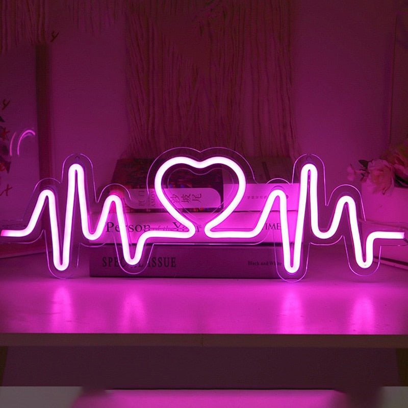 Heartbeat Neon Sign | Homemotto - homemotto