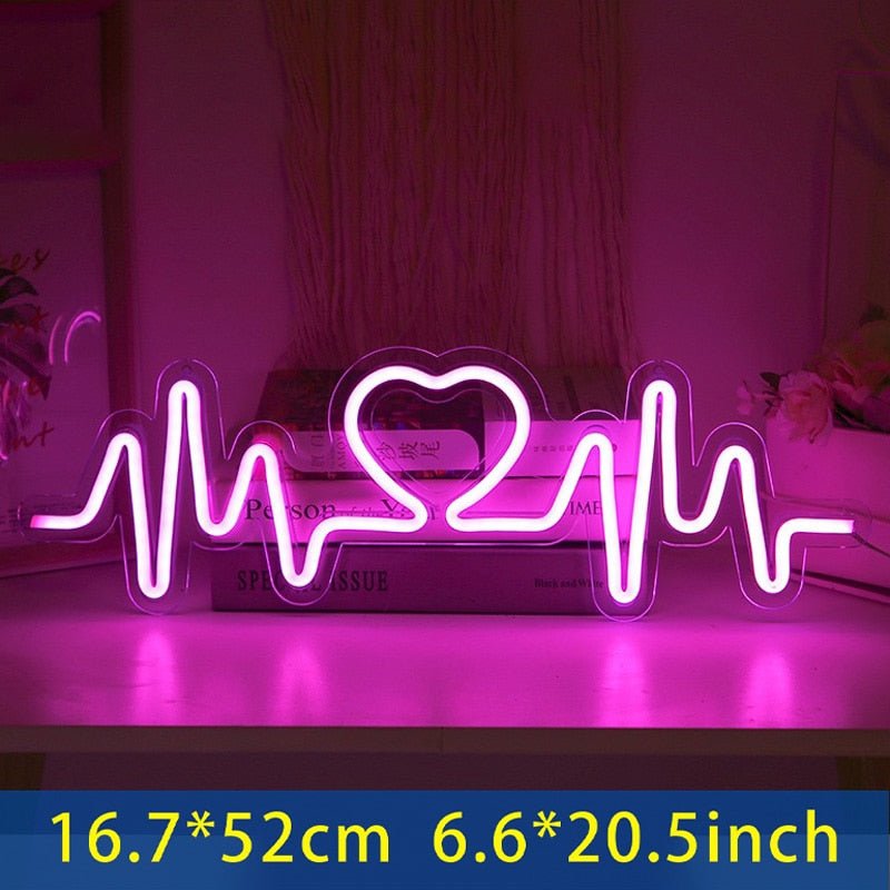 Heartbeat Neon Sign | Homemotto - homemotto