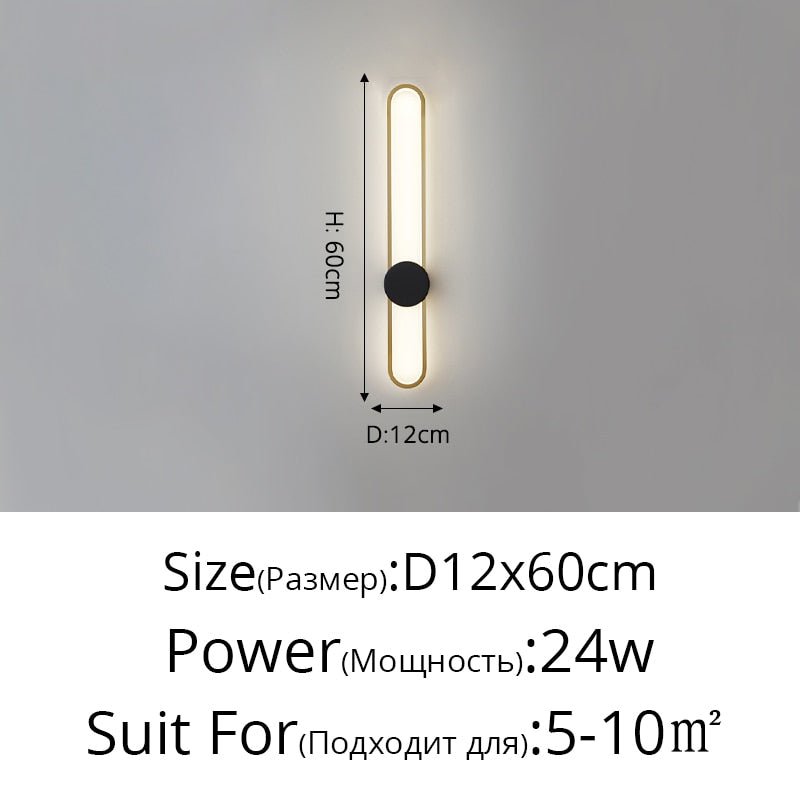 Long Wall Light For Bedroom Living Room Surface mounted background Room Decor Wall indoor Lighting Fixture support dropshipping - homemotto