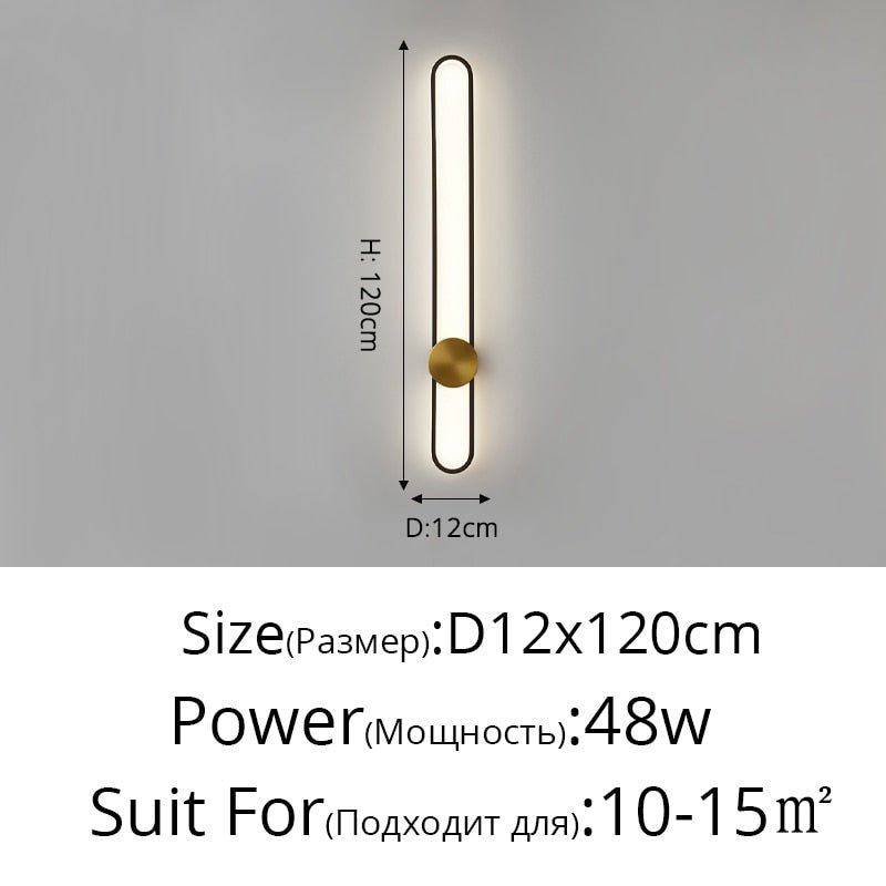 Long Wall Light For Bedroom Living Room Surface mounted background Room Decor Wall indoor Lighting Fixture support dropshipping - homemotto