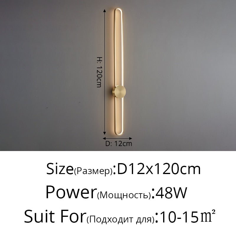 Long Wall Light For Bedroom Living Room Surface mounted background Room Decor Wall indoor Lighting Fixture support dropshipping - homemotto