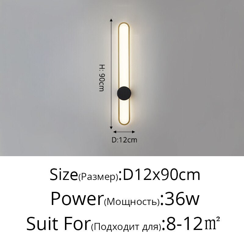 Long Wall Light For Bedroom Living Room Surface mounted background Room Decor Wall indoor Lighting Fixture support dropshipping - homemotto