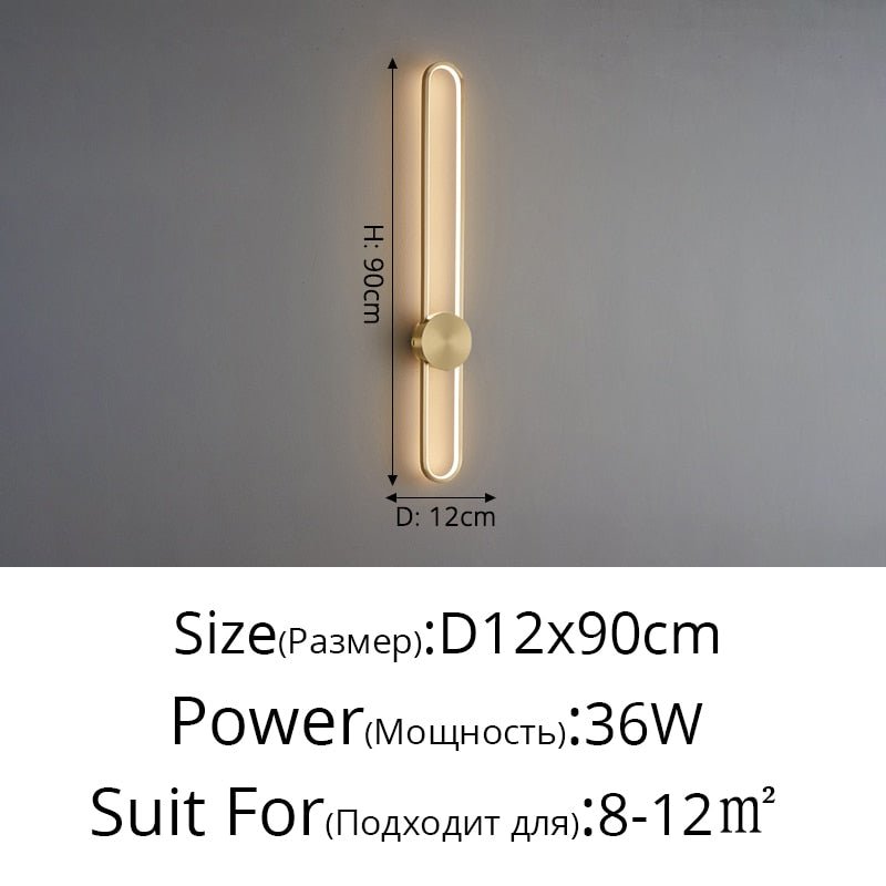 Long Wall Light For Bedroom Living Room Surface mounted background Room Decor Wall indoor Lighting Fixture support dropshipping - homemotto