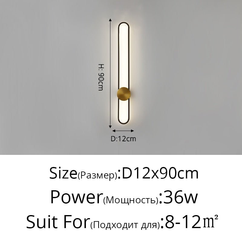 Long Wall Light For Bedroom Living Room Surface mounted background Room Decor Wall indoor Lighting Fixture support dropshipping - homemotto